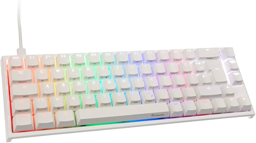 Teclado Mecanico Ducky One 2 SF Blanco Español RGB Cherry Mx White Speed