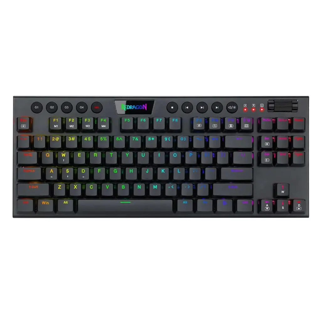 Teclado Mecanico Redragon Horus Wireless/BT TKL RGB Switch Red Español 