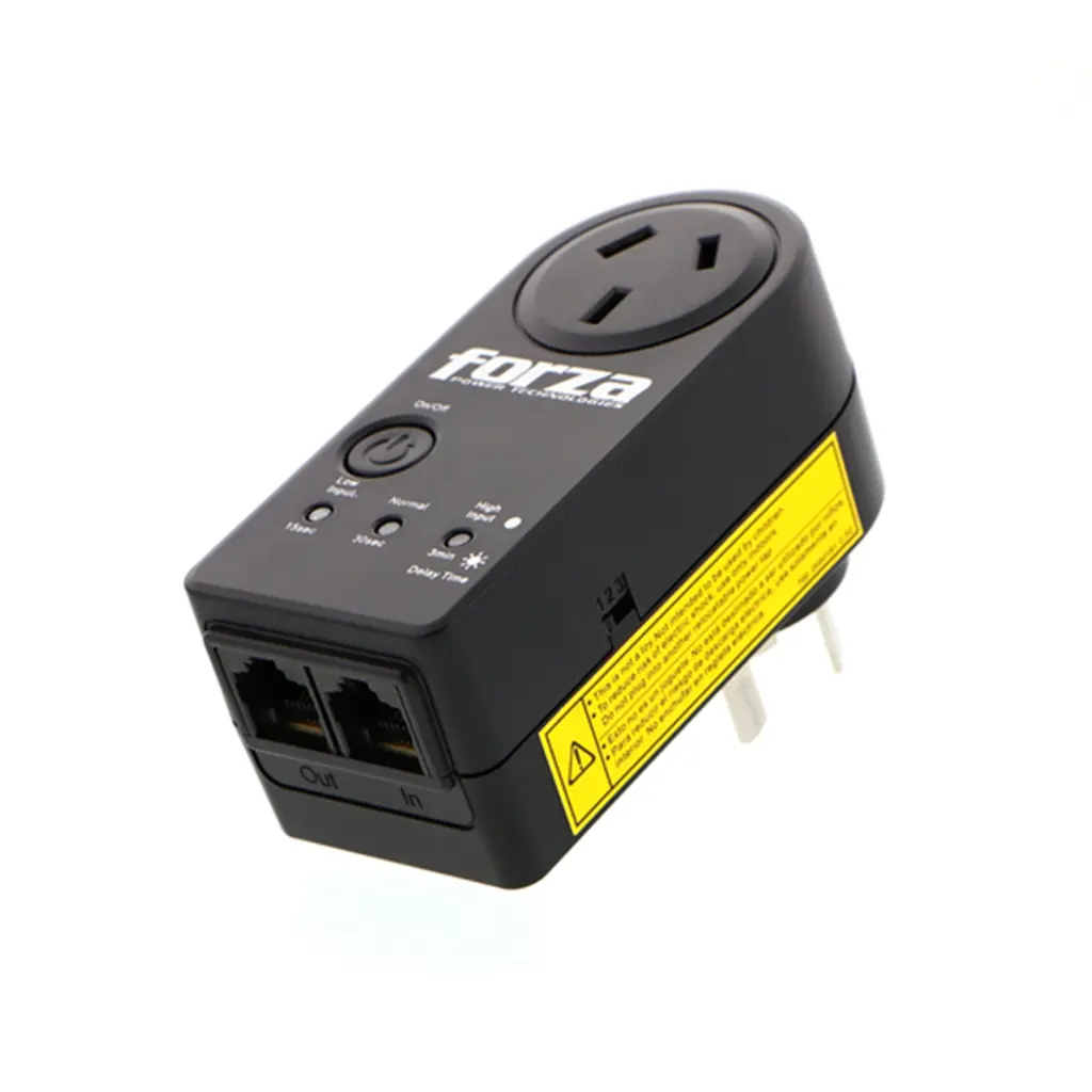 Protector Tensión FVP FORZA 1800W 1 Toma Black