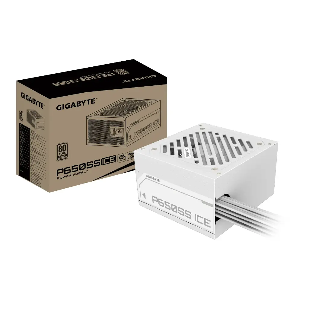 Fuente Gamer Gigabyte 650w Ice 80 Plus Silver ATX 3.0 Blanca (copia)