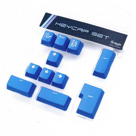 Set 11 Teclas Ducky Azules Pbt Doble-Shot 