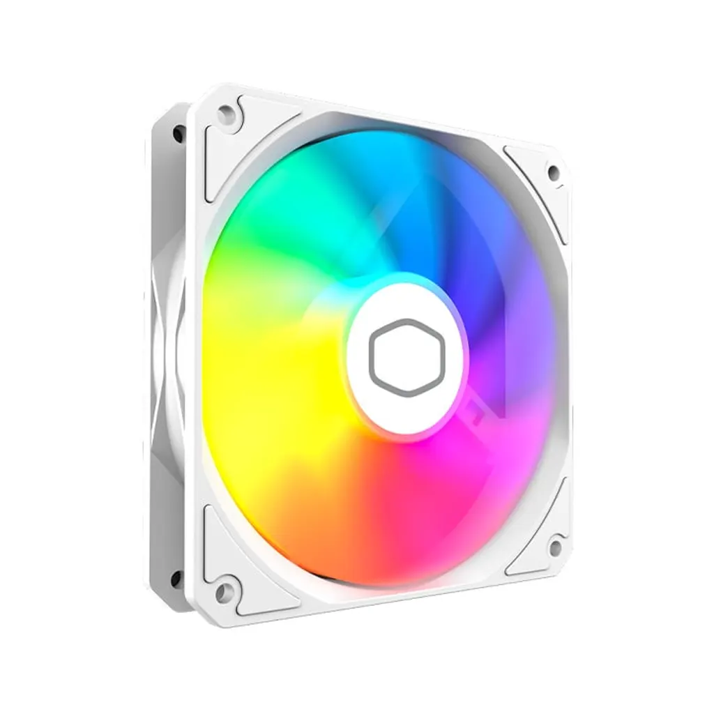 Fan Cooler Master p/Gabinete Masterfan 120mm ARGB Lite White