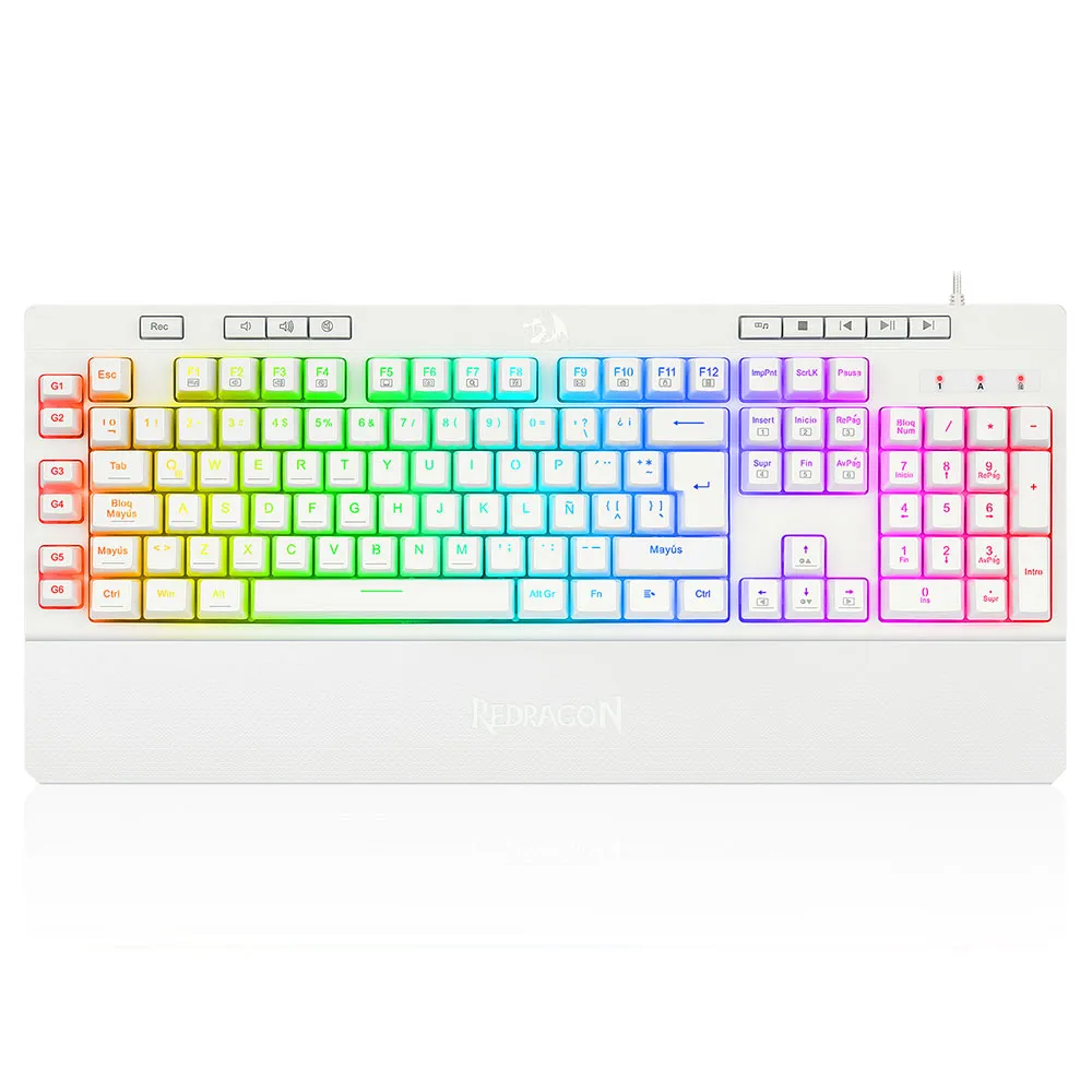Teclados Redragon Shiva White K512W-RGB-1-SP