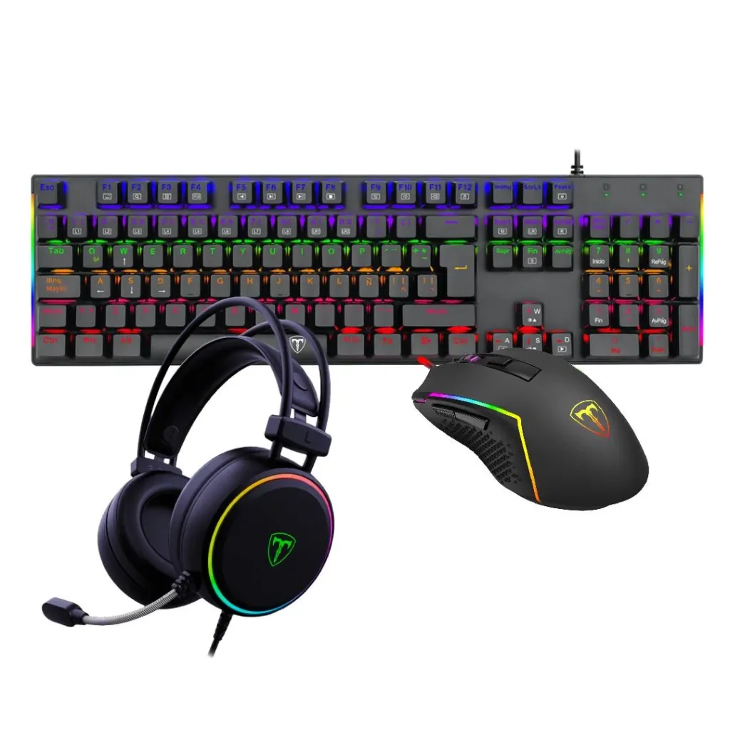 Kit Teclado/Mouse/Auriculares T-Dagger 3 en 1 T-TGS009 Naxos + Trident + Sona