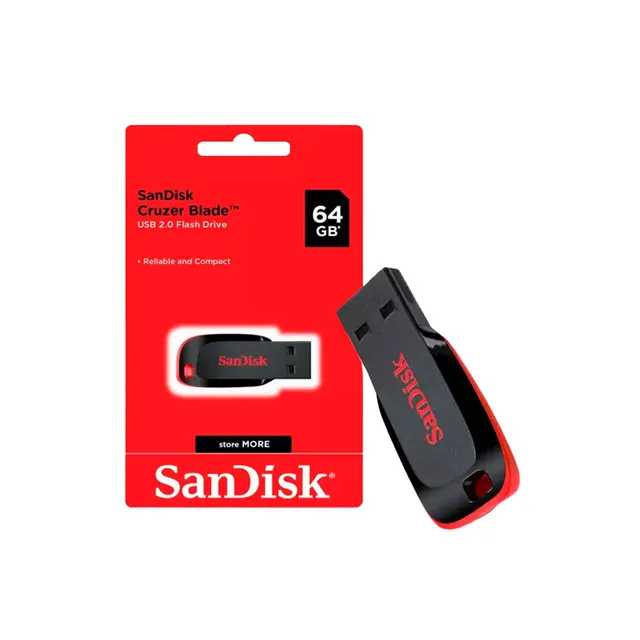 PenDrive Sandisk Cruzer Blade 64GB USB 2.0
