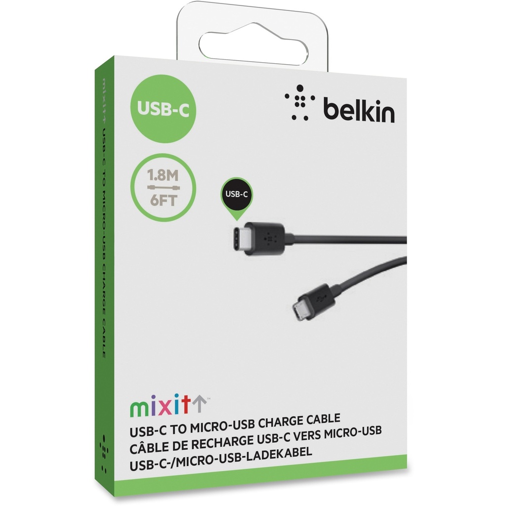 Cable USBC-M a Micro-USB-M Belkin 1.8 Metros