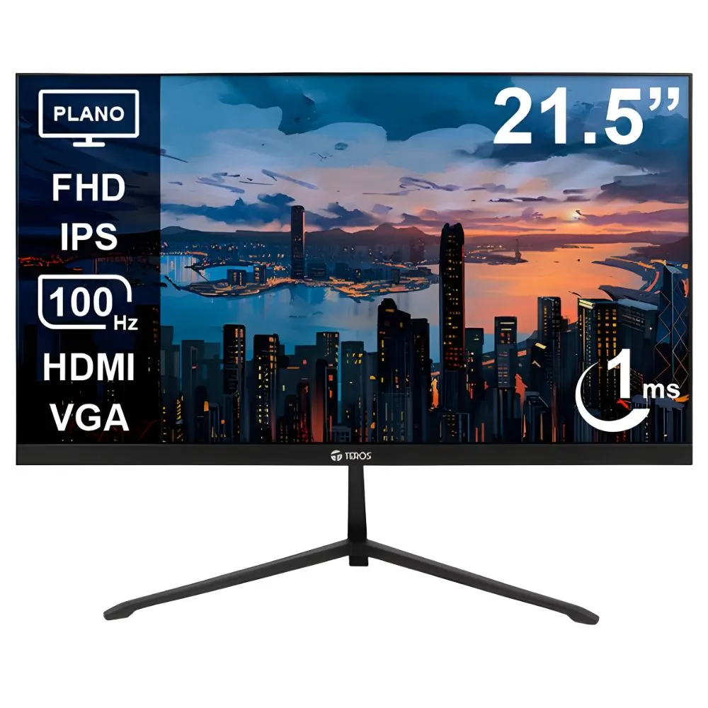 Monitor Teros TE-2128S 21.5" 100Hz 1ms Plano IPS FHD